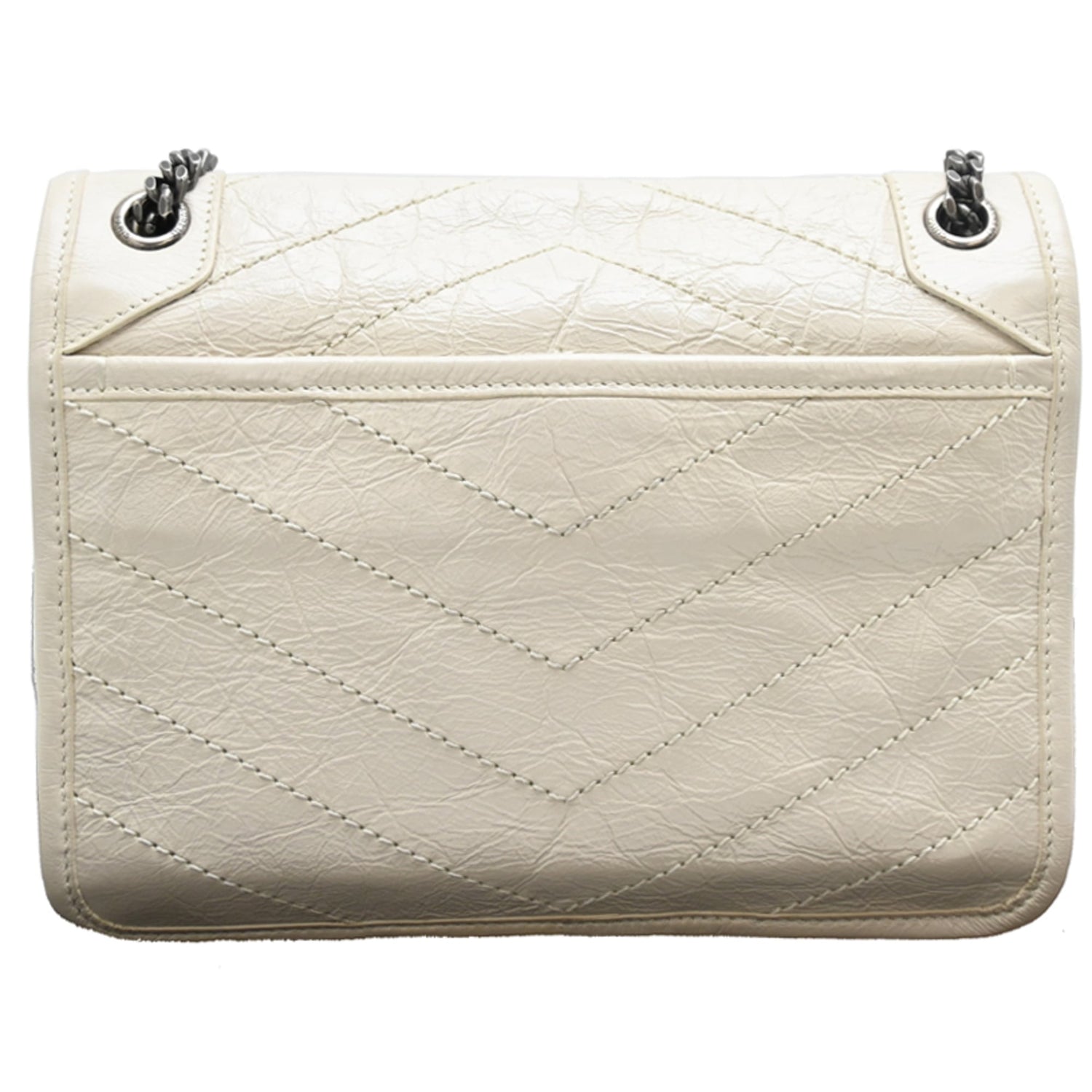 Saint Laurent Niki Baby Women's Shoulder Bag 633160 Leather Ivory