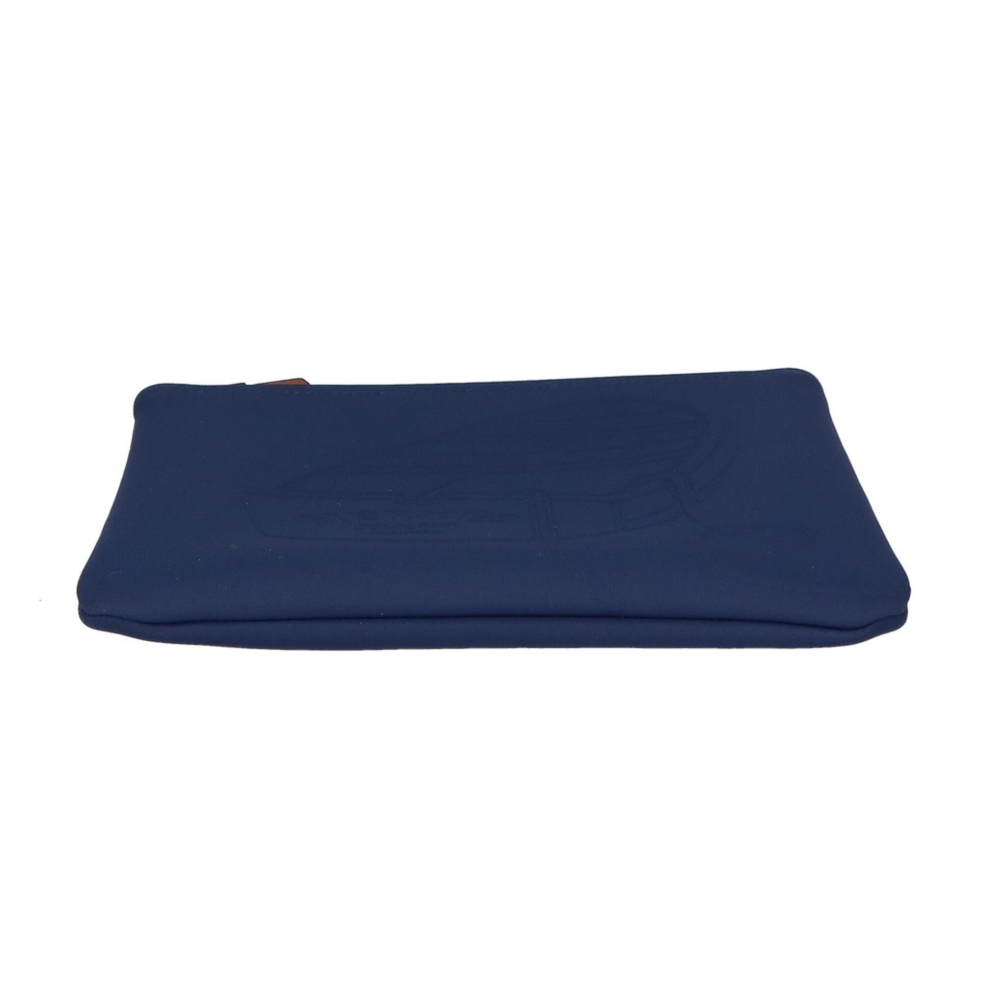HERMES Neo Bain Thalassa PM Pouch, Marine, Women's — Like New