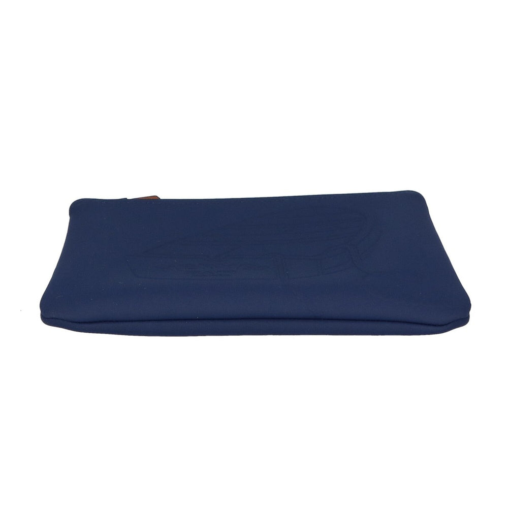 HERMES Neo Bain Thalassa PM Pouch, Marine, Women's — Like New