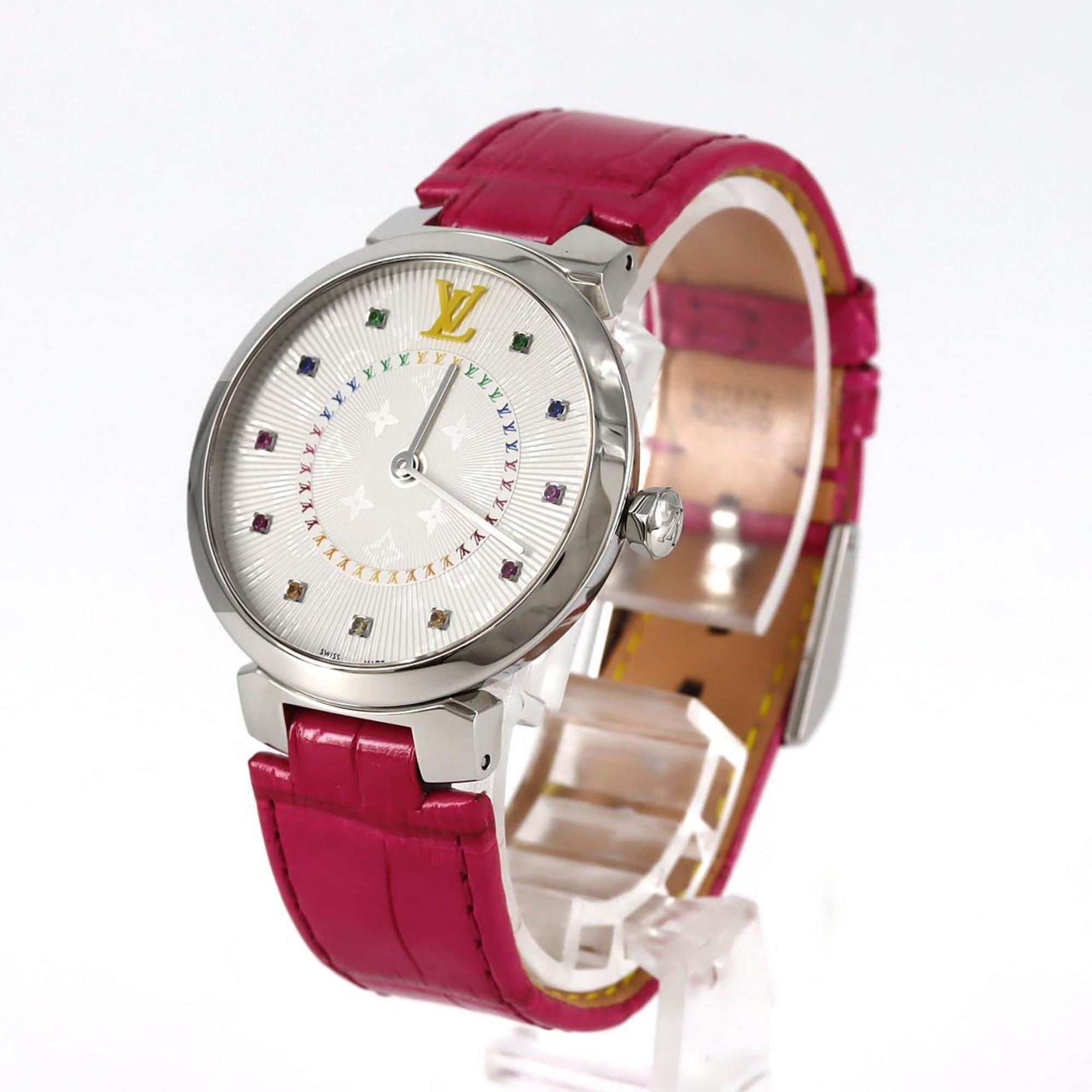 Louis Vuitton Tambour Slim 11P QA159 Stainless Steel Quartz Watch — Very Good
