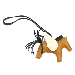 Hermes Rodeo Pegasus PM Accessory Bag Charm, Agneau Milo Swift Leather, Sesame Black, Nata Stamp, Z Stamp — New - Store Return