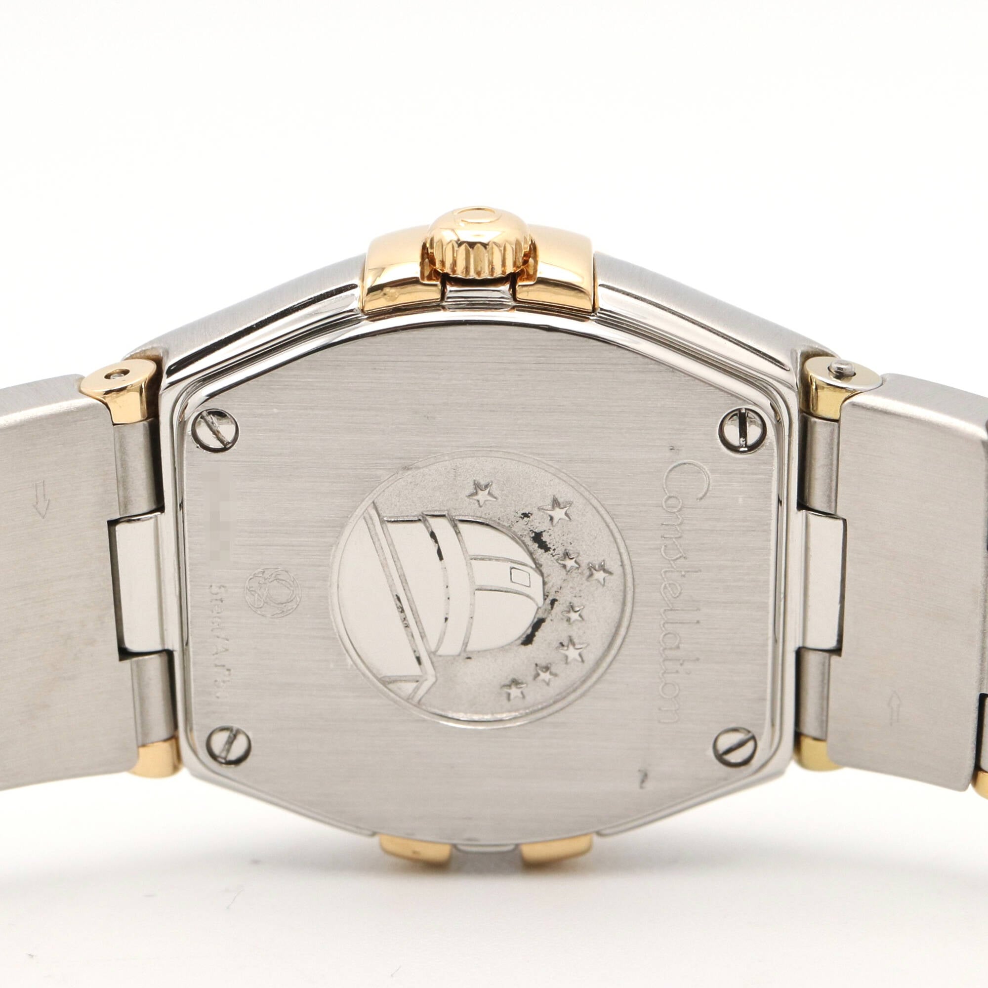 Omega Constellation 12-Diamond Watch, 18K Yellow Gold Stainless Steel, Diamond, Ladies', Pink Tone, Mother-of-Pearl, 123.20.24.60.57.004 — Very Good