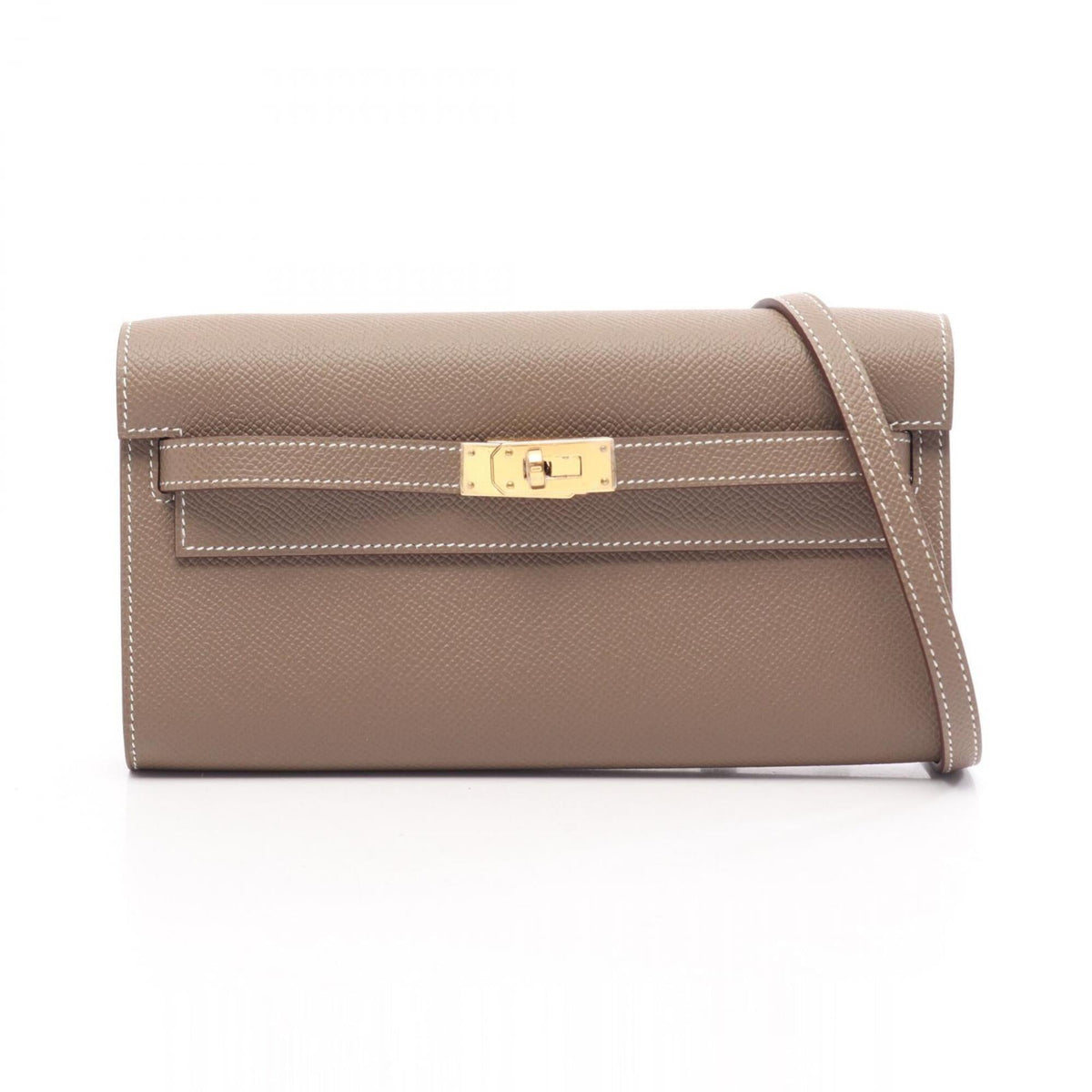 Hermes Kelly To Go Shoulder Bag/Handbag, Leather, Veau Epsom, Women's, Gray — New - Store Return