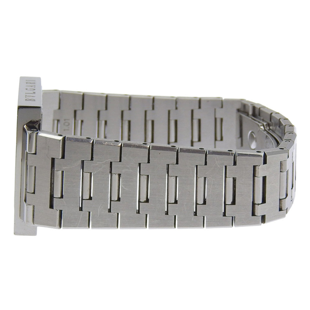 BVLGARI Quadrado Watch SQ29SSD Stainless Steel Quartz Analog Display Black Dial Unisex — Good