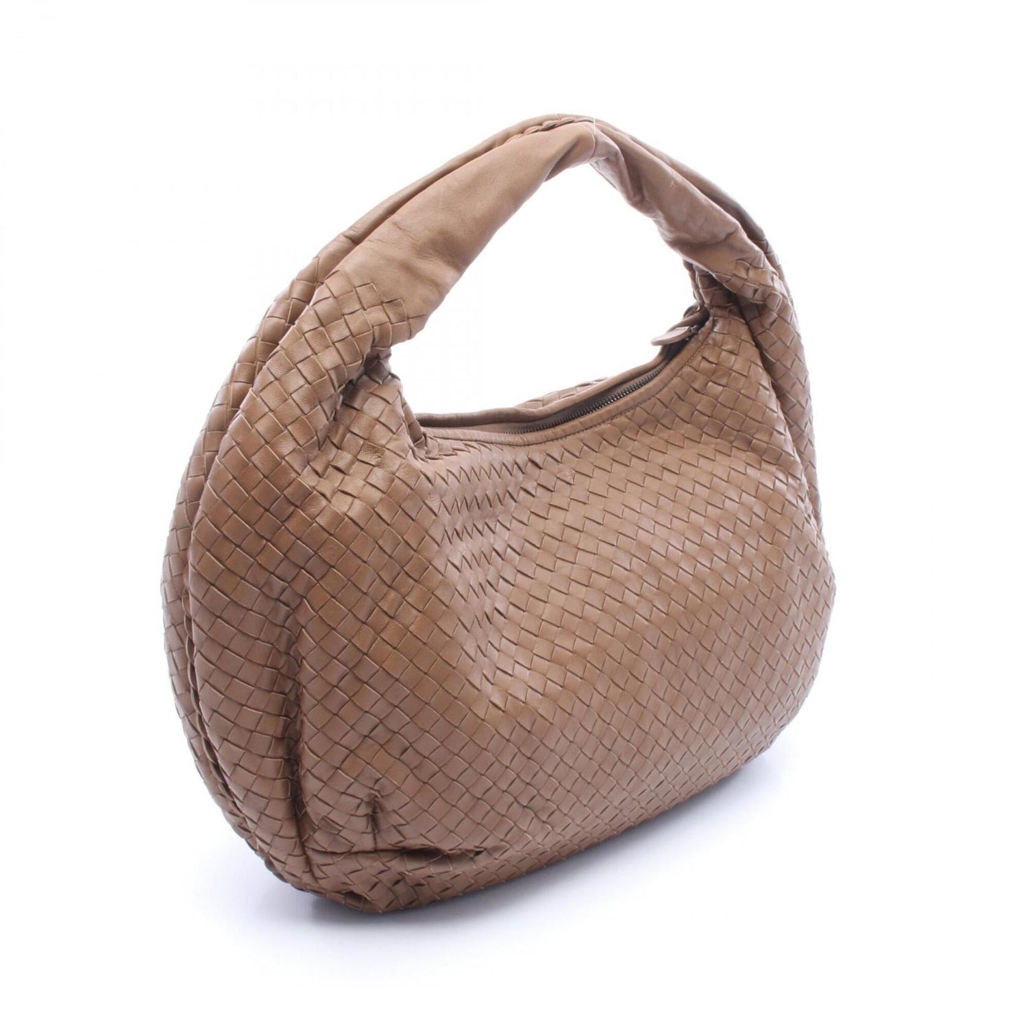 Bottega Veneta Intrecciato Shoulder Bag/Handbag, Lambskin Leather, Women's, Brown