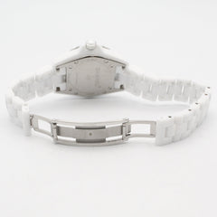 Chanel J12 Diamond Bezel 8-Diamond Watch, Ceramic, Diamond, Ladies, White, H3110 — Very Good