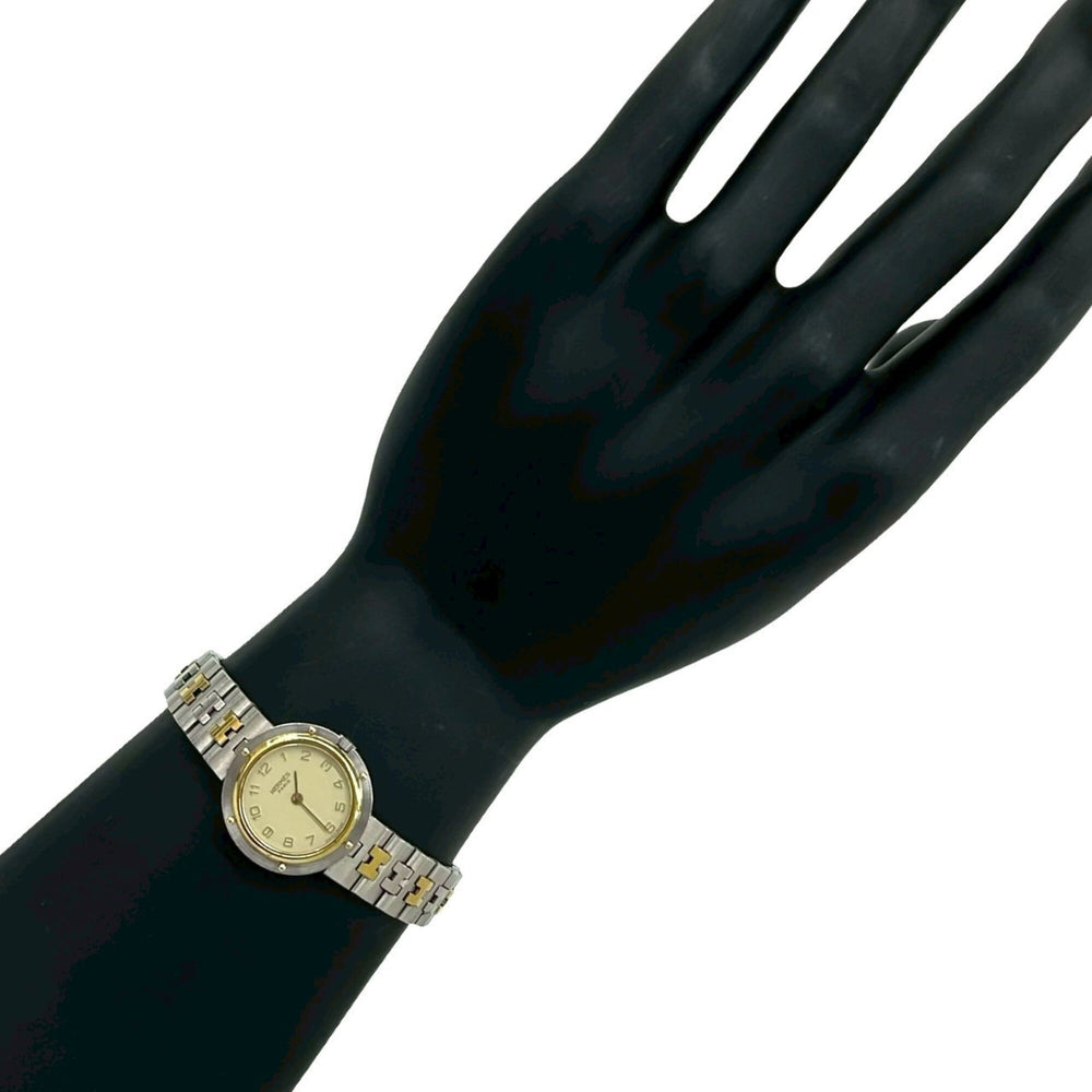 HERMES Vintage Clipper Stainless Steel GP Quartz Watch Silver 32954 — Good