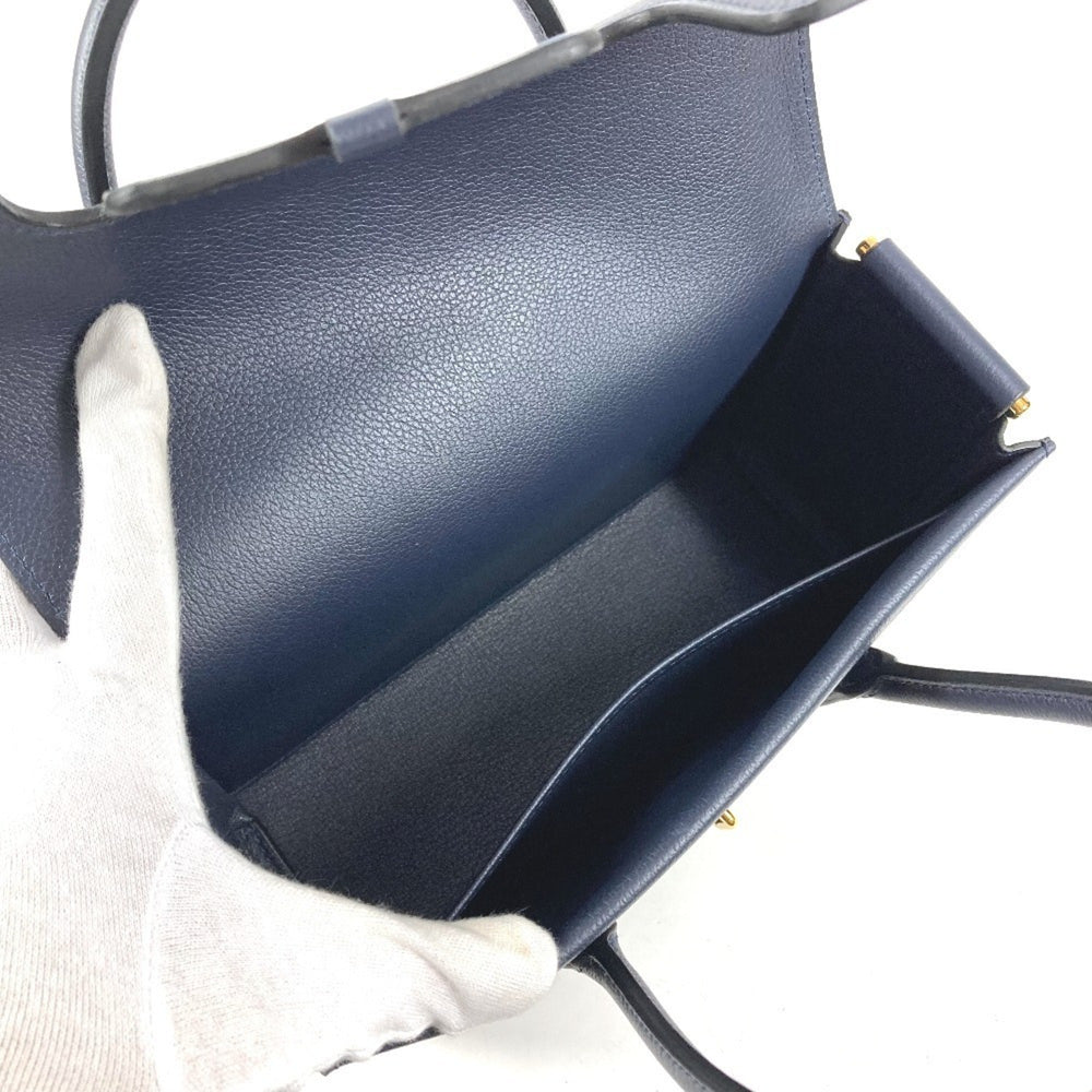 HERMES New Drug 22 Tote Bag, Crossbody Handbag, Shoulder Evercolor, Men's/Women's, Navy, Like — Like New