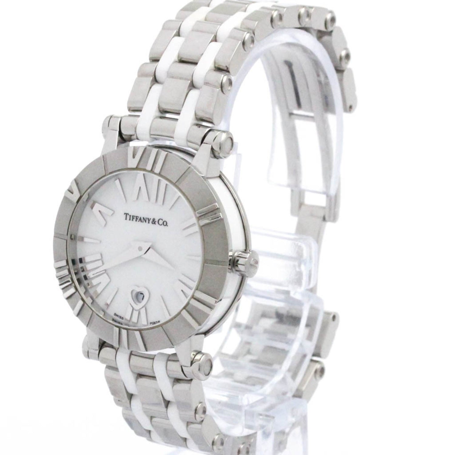TIFFANY Atlas Ceramic Steel Ladies Watch Z1300.11.11A20A00A Polished
