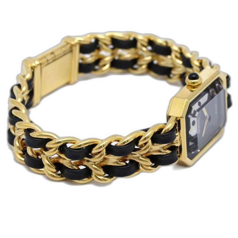 CHANEL Premiere Large Size H0001 483011003 Late Model Women's Watch GP (Gold Plated) x Leather 130522 — Very Good