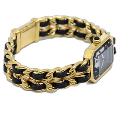 CHANEL Premiere Large Size H0001 483011003 Late Model Women's Watch GP (Gold Plated) x Leather 130522 — Very Good