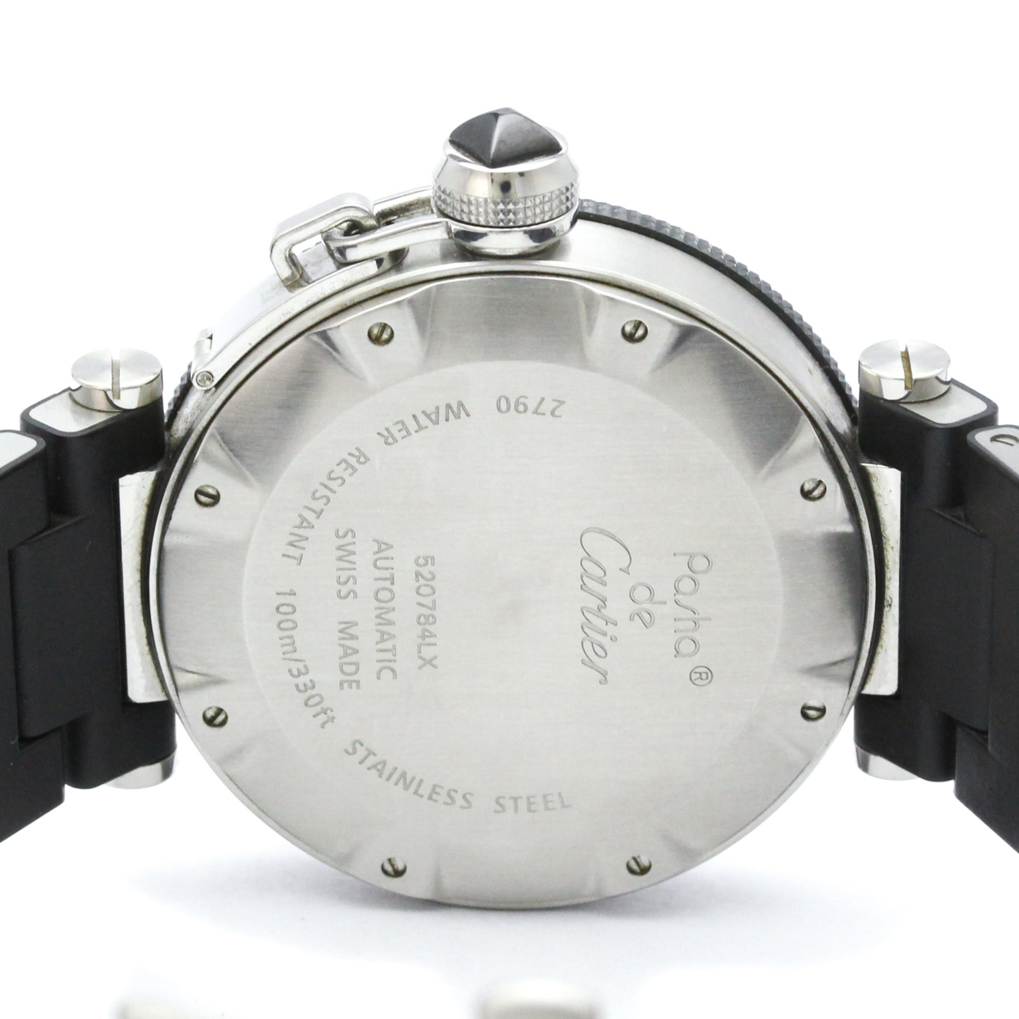 CARTIER Pasha Seatimer Steel Automatic Mens Watch W31077U2 Polished — Very Good