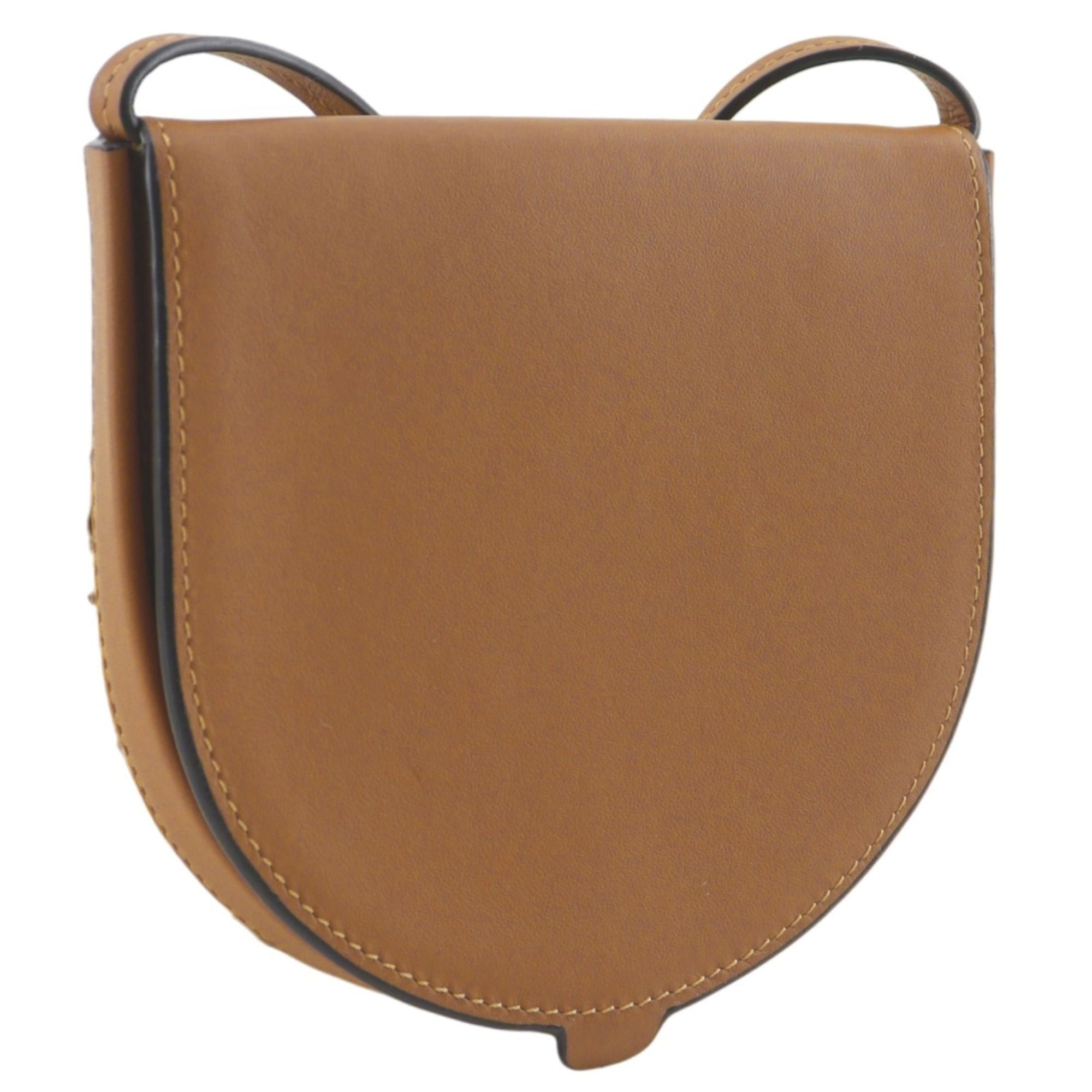 Loewe Heel Pouch Mini Shoulder Bag, Anagram Pattern, 102027, Leather, Brown, Women's — Like New