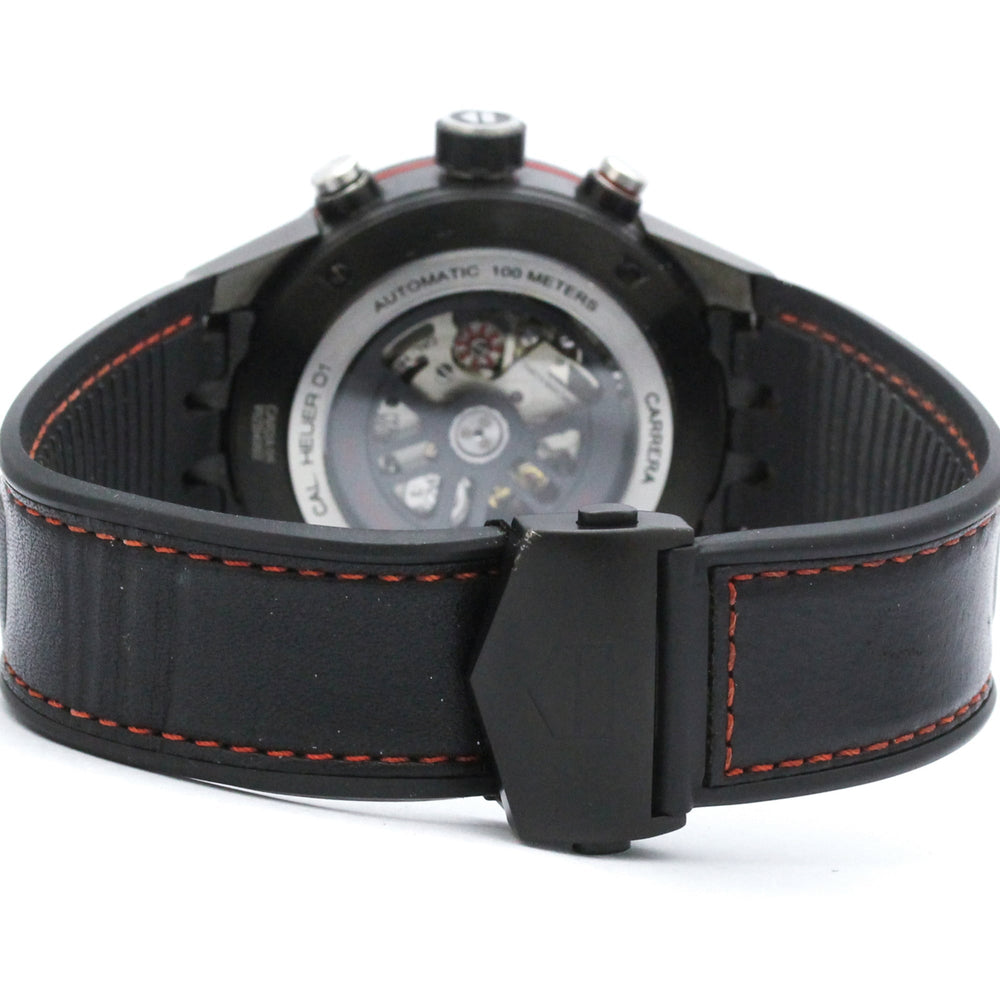 TAG HEUER Carrera Heuer 01 Chronograph Ceramic Steel Mens Watch CAR2A1H — Very Good