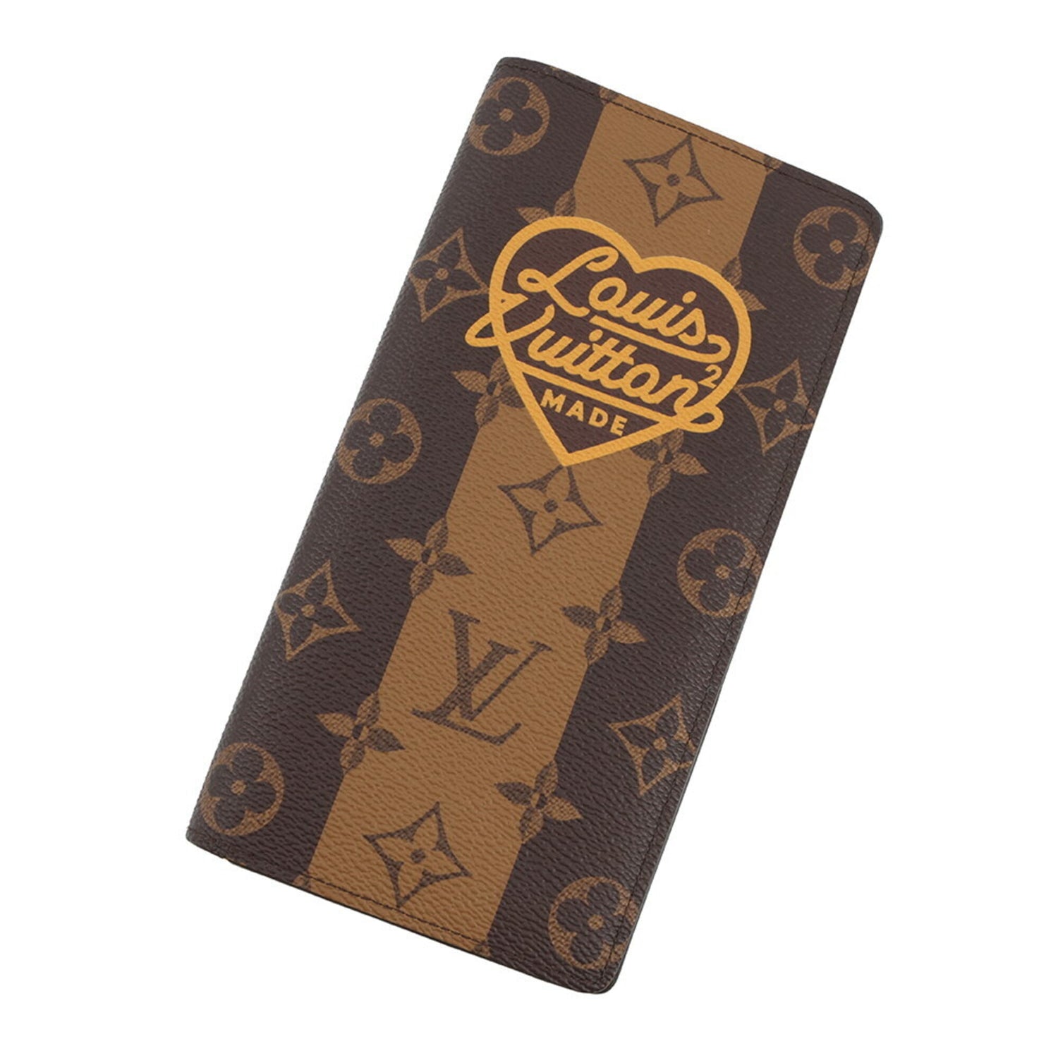 Louis Vuitton Long Wallet Monogram Stripe Portefeuille Brazza M81008 Virgil Abloh NIGO Collaboration LOUIS VUITTON WALLET