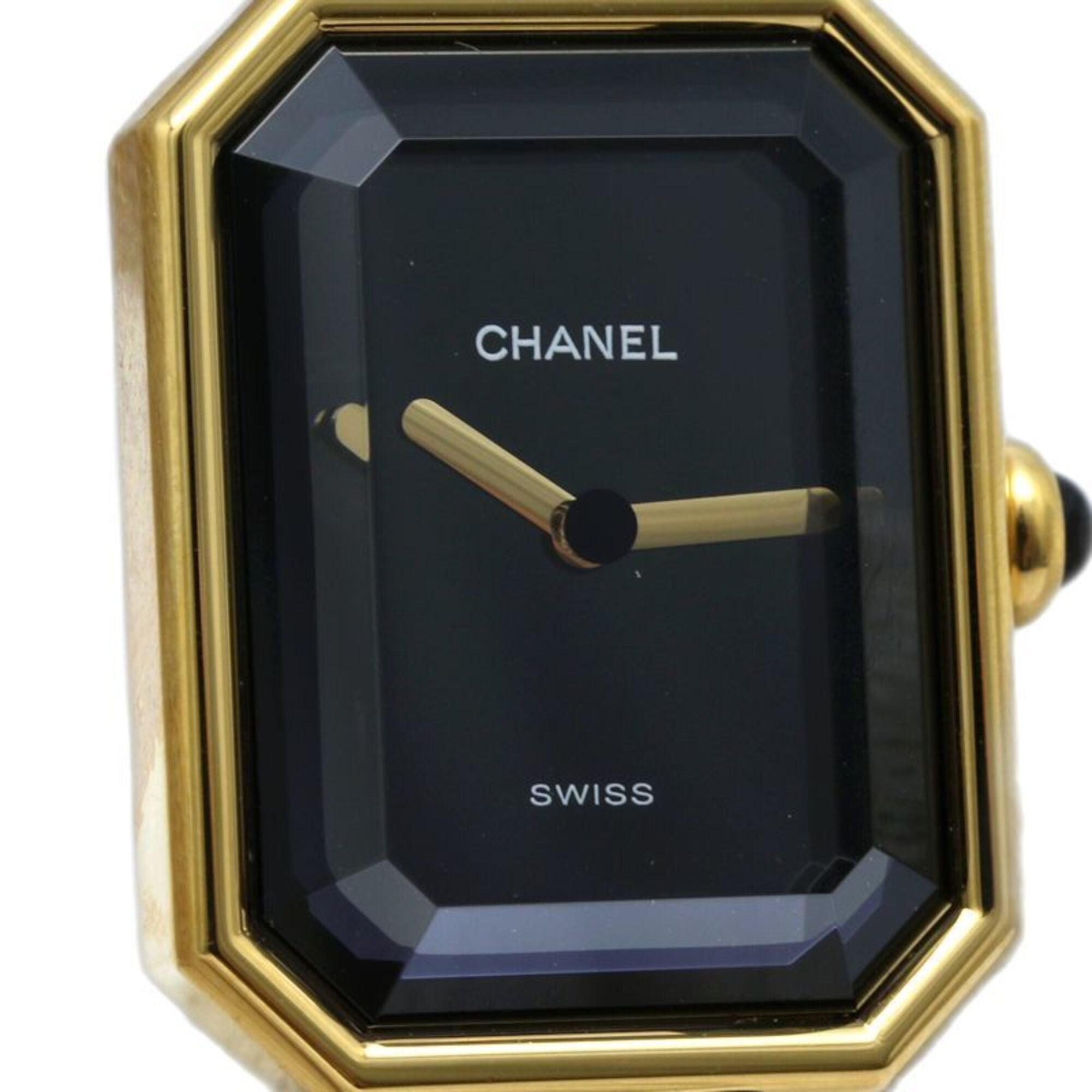 CHANEL Premiere Large Size H0001 483011003 Late Model Women's Watch GP (Gold Plated) x Leather 130522 — Very Good