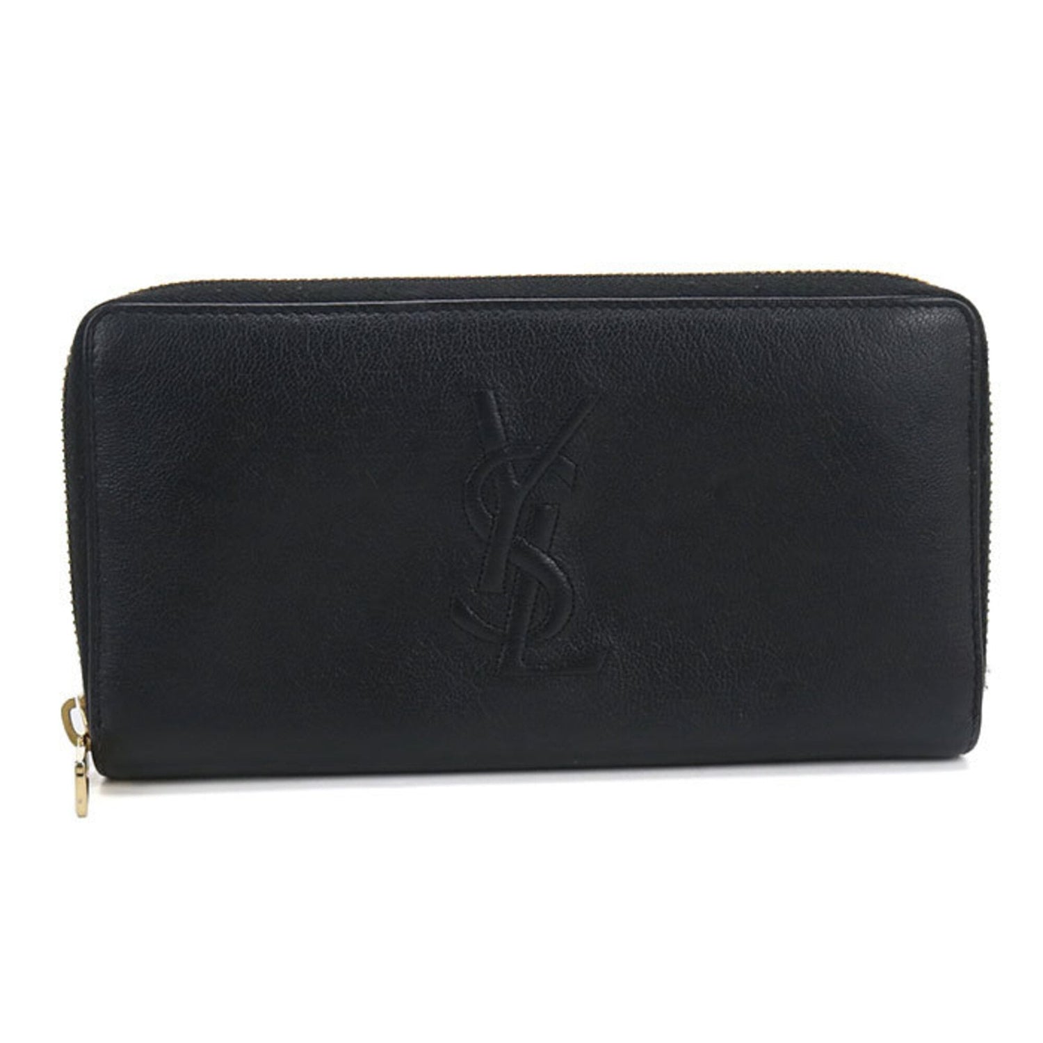 SAINT LAURENT Saint Laurent Long Wallet, Round Zipper, 352904, Full Zip Women's, Black
