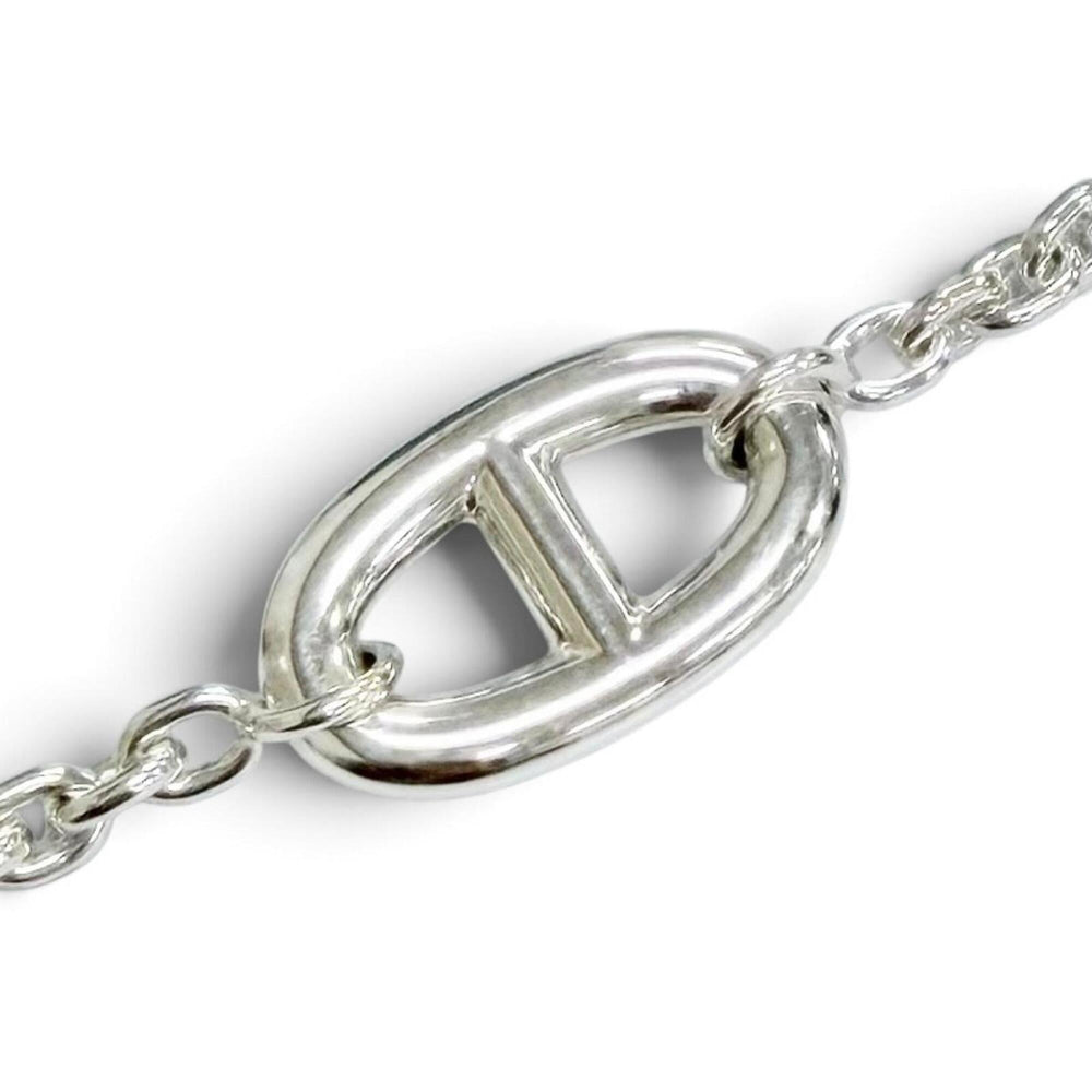 HERMES Chaine d'Ancre Farandole Bracelet, LG AG925 Silver, Made in France, 2024 Model, Weight: 25.7g, Women's — Like New