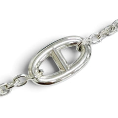 HERMES Chaine d'Ancre Farandole Bracelet, LG AG925 Silver, Made in France, 2024 Model, Weight: 25.7g, Women's — Like New
