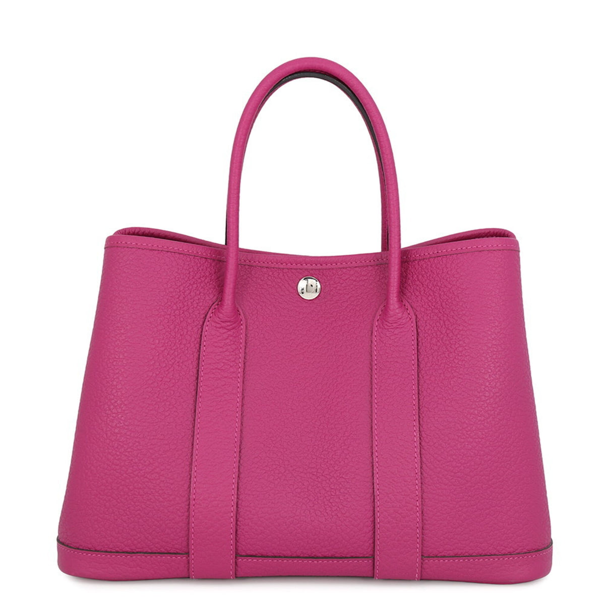 Hermes Garden TPM Tote Bag, Rose Purple, Negonda Leather, C Stamp, HERMES Party, Garden, Handbag, Women's — Like New