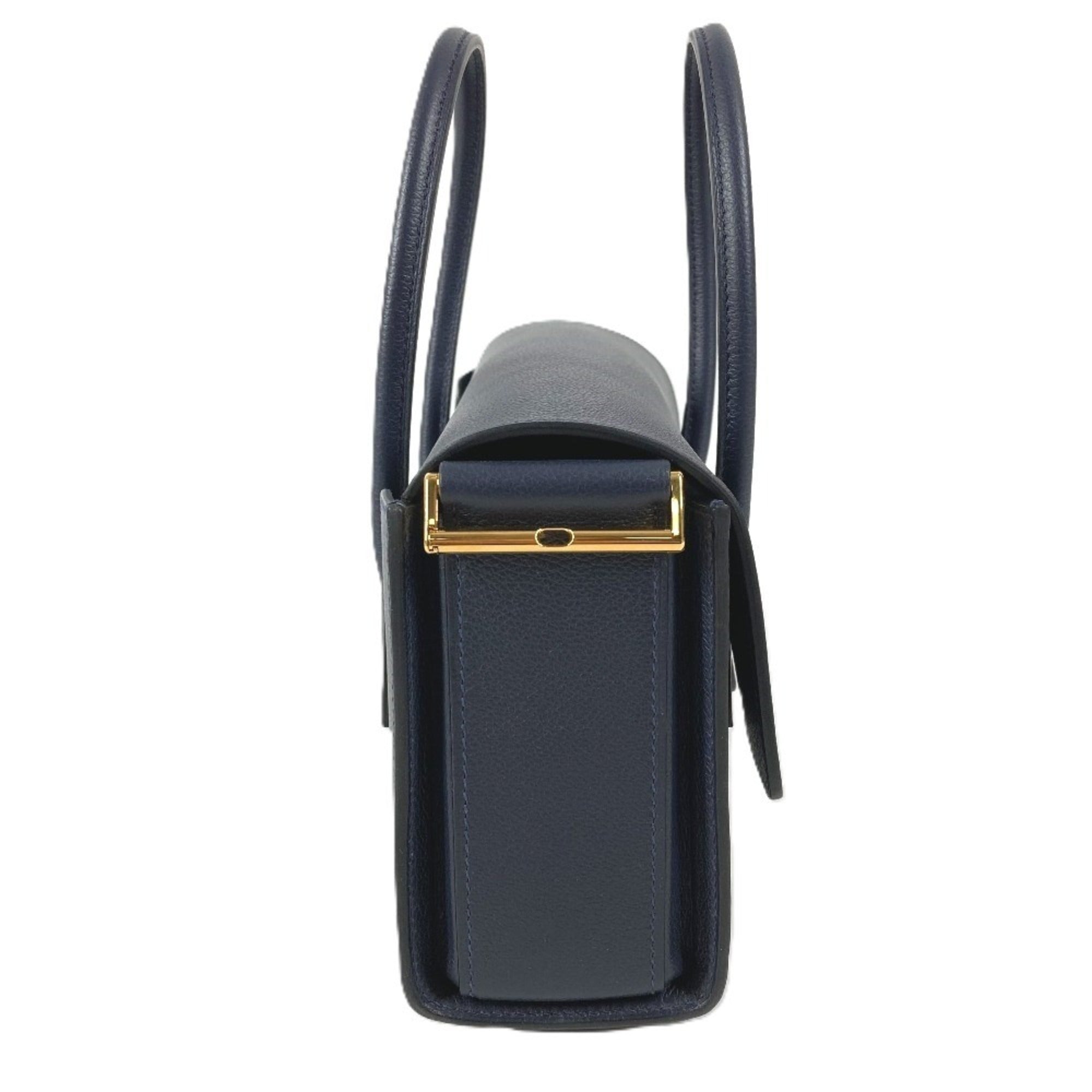 HERMES New Drug 22 Tote Bag, Crossbody Handbag, Shoulder Evercolor, Men's/Women's, Navy, Like — Like New