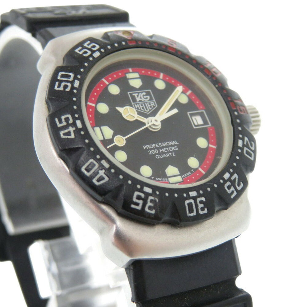 TAG Heuer Formula 1 374.508 Stainless Steel Rubber Black Dial Quartz Wristwatch 1910 — Good