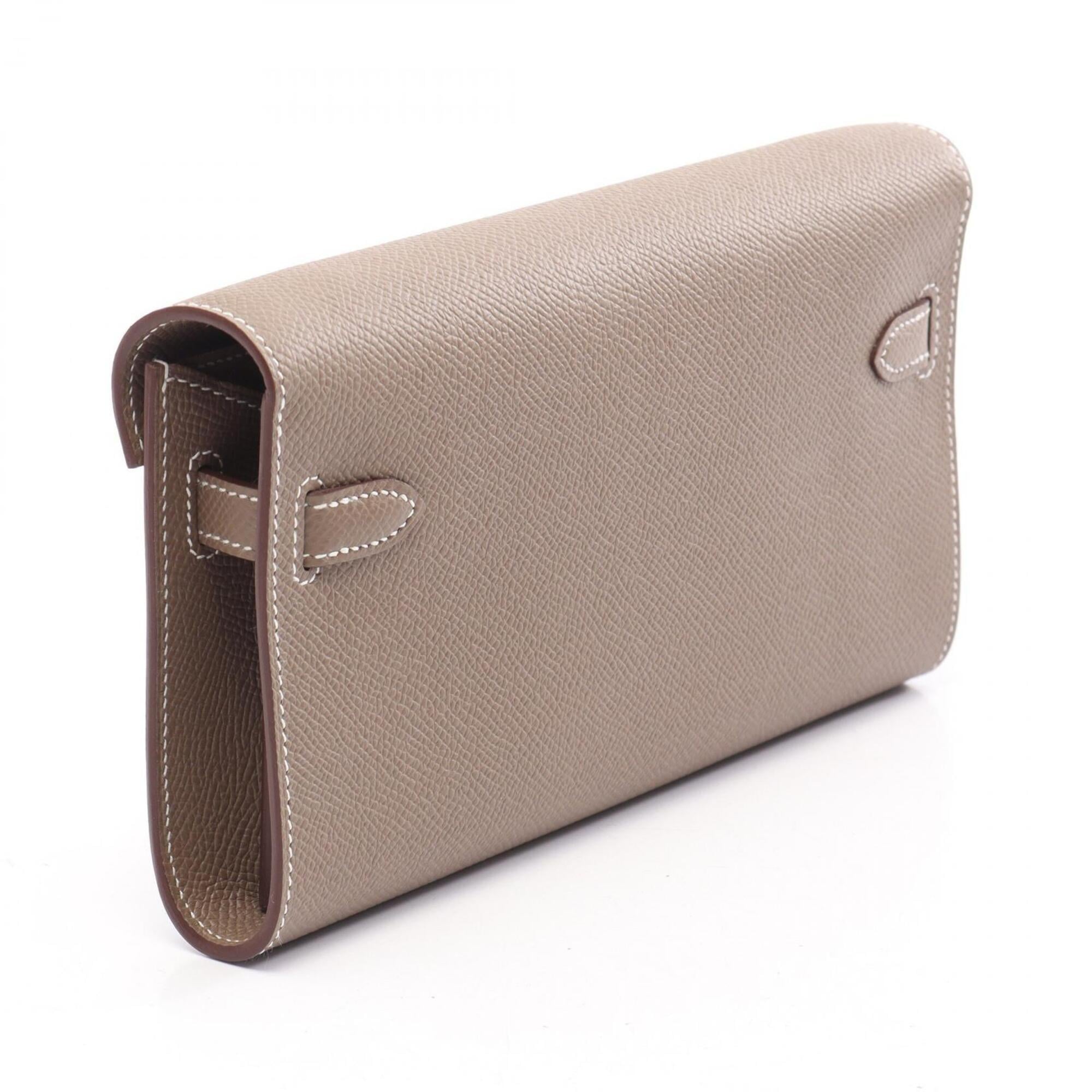 Hermes Kelly To Go Shoulder Bag/Handbag, Leather, Veau Epsom, Women's, Gray — New - Store Return