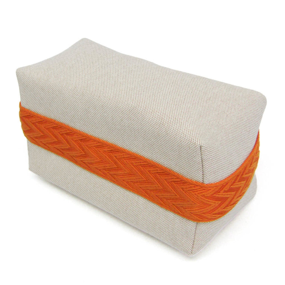 Hermes Brid A Black PM Women,Men Cotton,Toile H Handbag,Pouch Light Beige,Orange — Like New