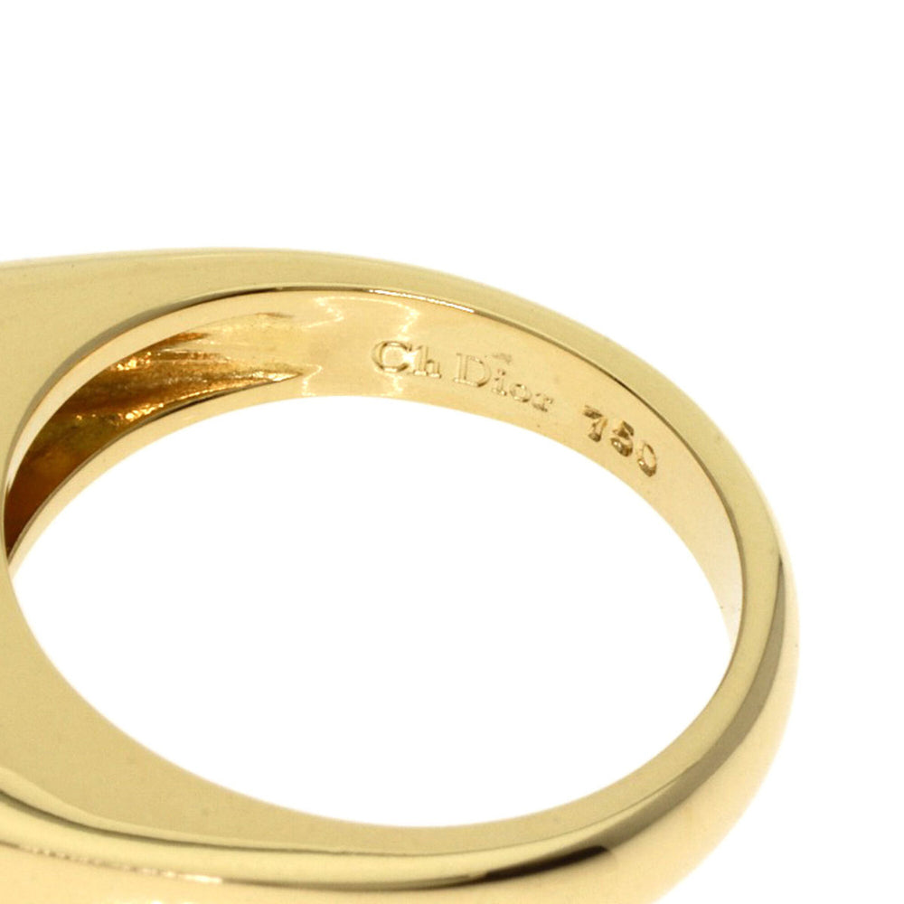 Christian Dior Dior CD Logo Diamond Ring, 18K Yellow Gold, Women's — Like New