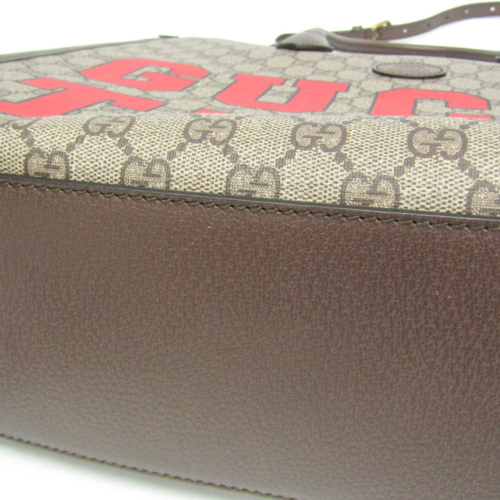 Gucci Gucci Interlocking Gucci Tiger Medium Tote 687827 Men,Women GG Supreme,Leather Shoulder Bag,Tote Bag Beige,Brown — Like New