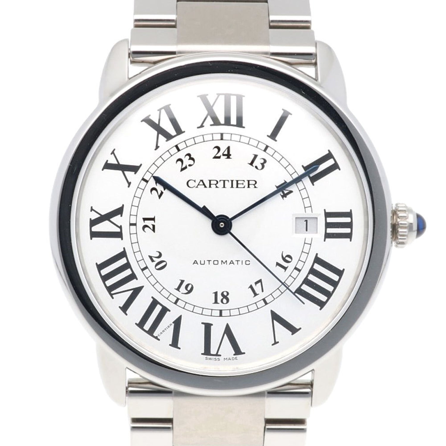 Cartier Ronde Solo XL Wristwatch, Stainless Steel, W6701011 (3802), Automatic Winding, Overhauled, Polished, Men's Watch, CARTIER