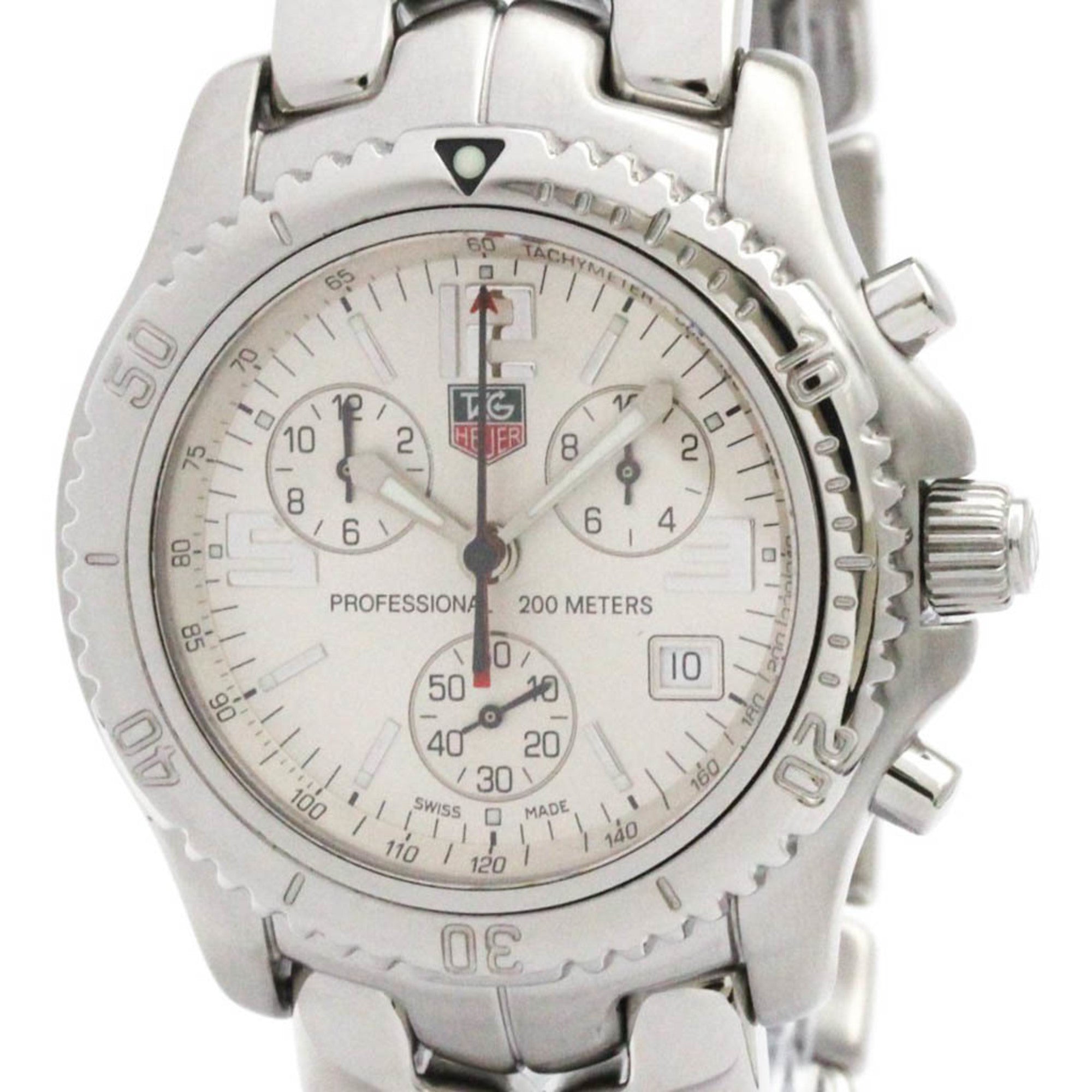 TAG HEUER Link Chronograph Steel Quartz Mens Watch CT1112 — Very Good