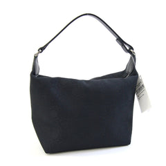 Salvatore Ferragamo Ferragamo Gancini 22 3690 Black Nylon Leather Handbag Pouch for Women Salvatore — Like New