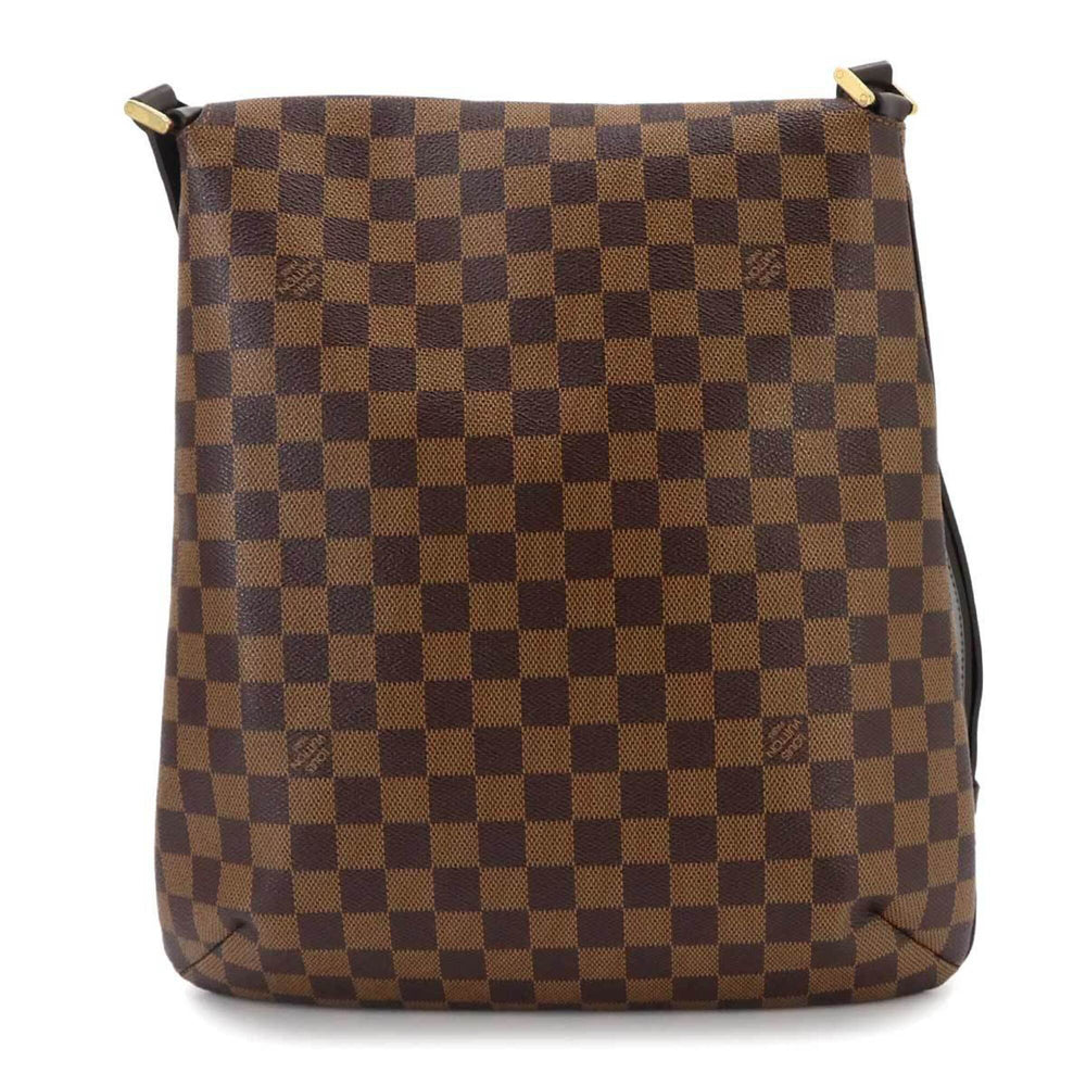 Louis Vuitton Damier Musette Shoulder Handbag, Ebene Brown, N51302, Gold Hardware — Like New