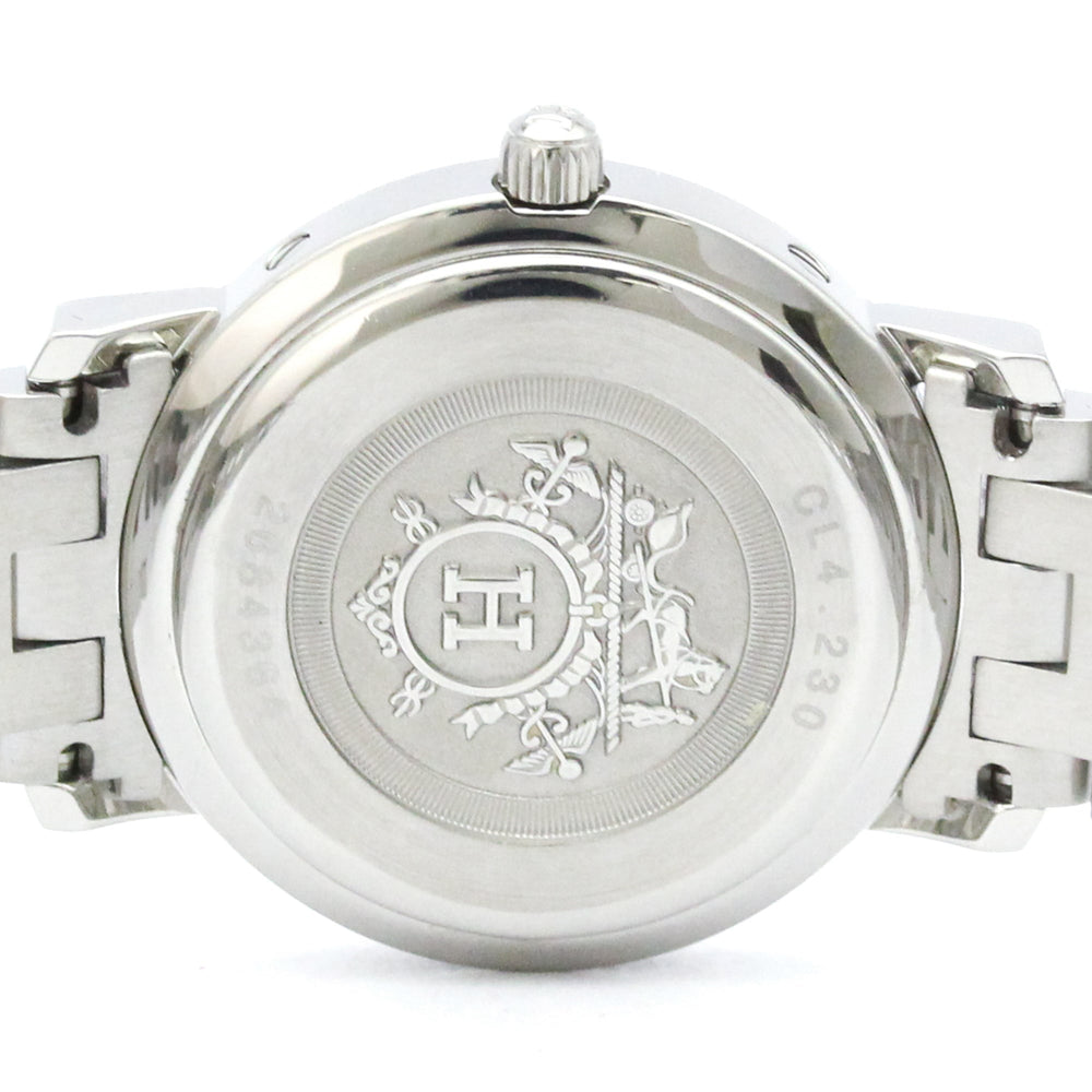 HERMES Clipper Diamond Pink MOP Quartz Ladies Watch CL4.230 Polished — Very Good