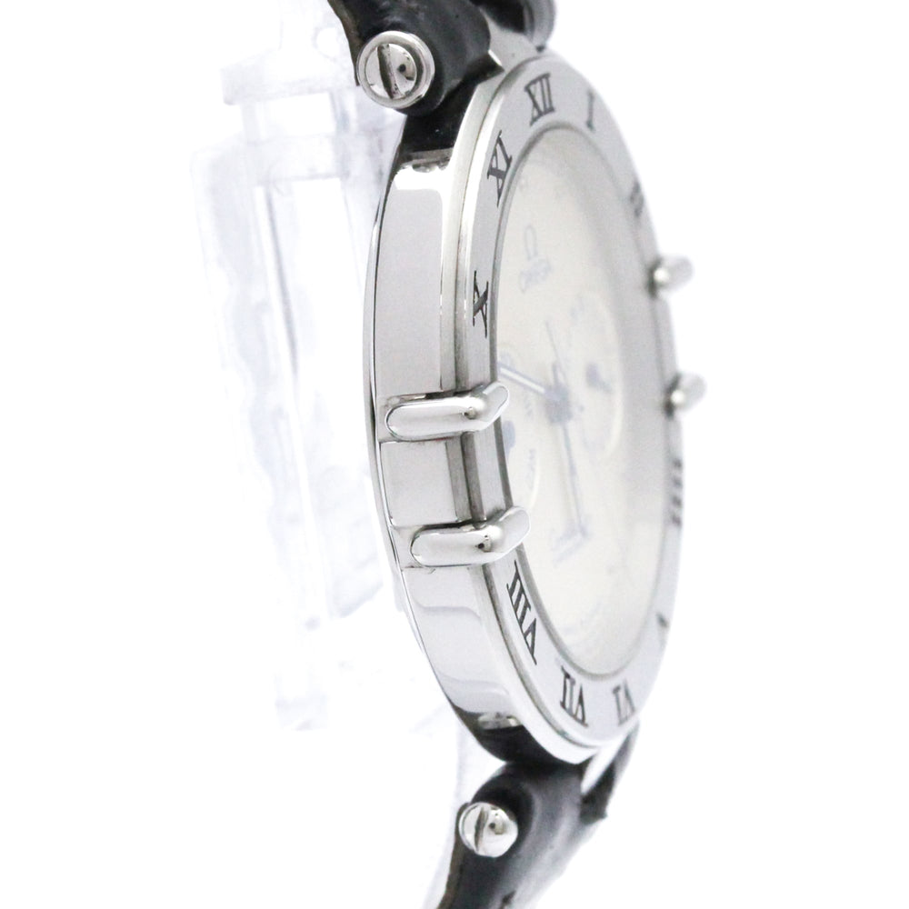 OMEGA Constellation Day Date Steel Quartz Mens Watch 198.0155 Polished — Very Good