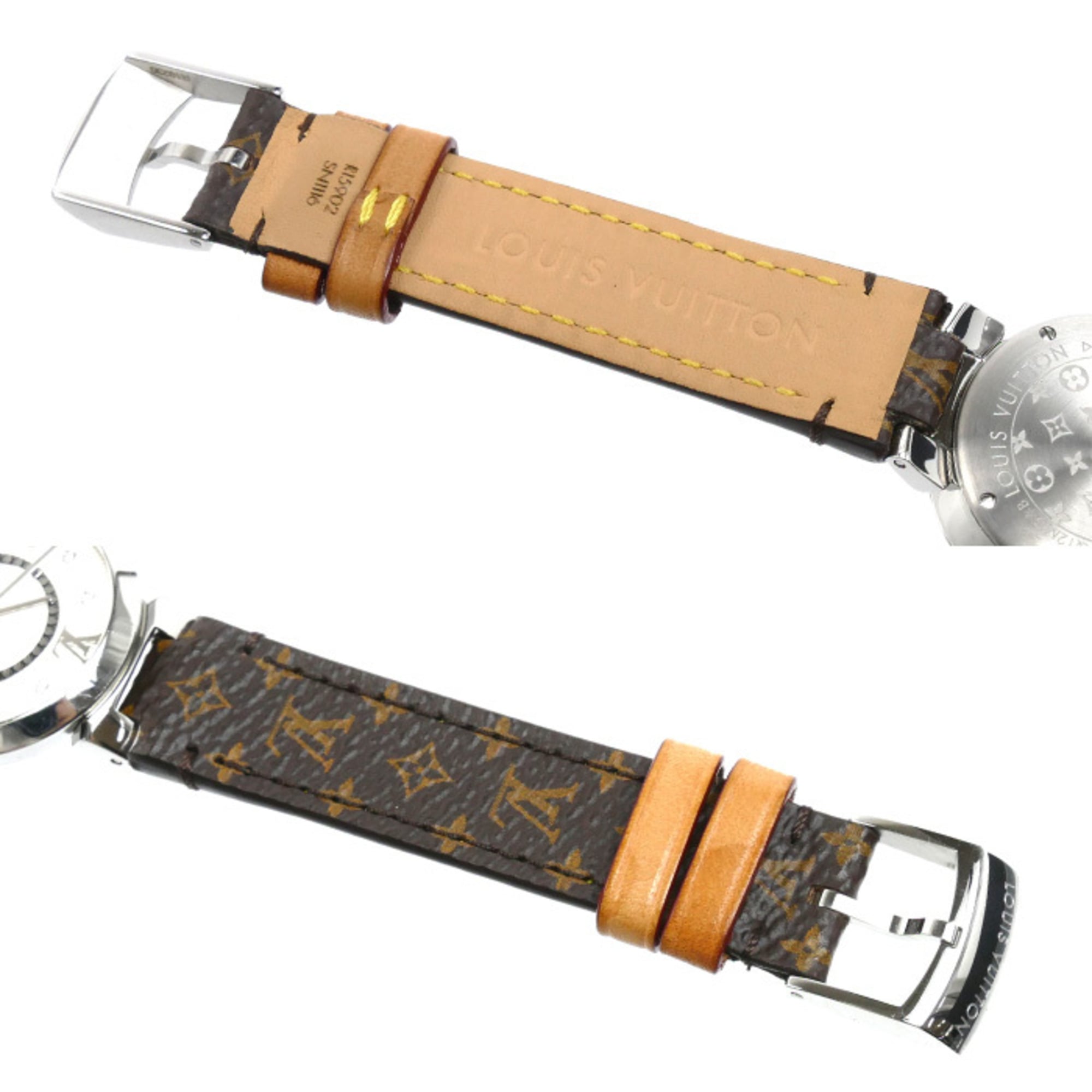 LOUIS VUITTON Tambour Slim 8PD Watch, Battery Operated, Q12MG, Women's — Very Good