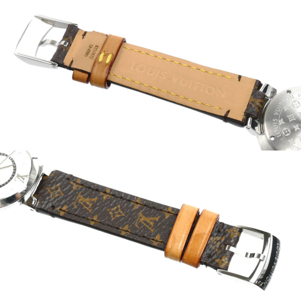LOUIS VUITTON Tambour Slim 8PD Watch, Battery Operated, Q12MG, Women's — Very Good