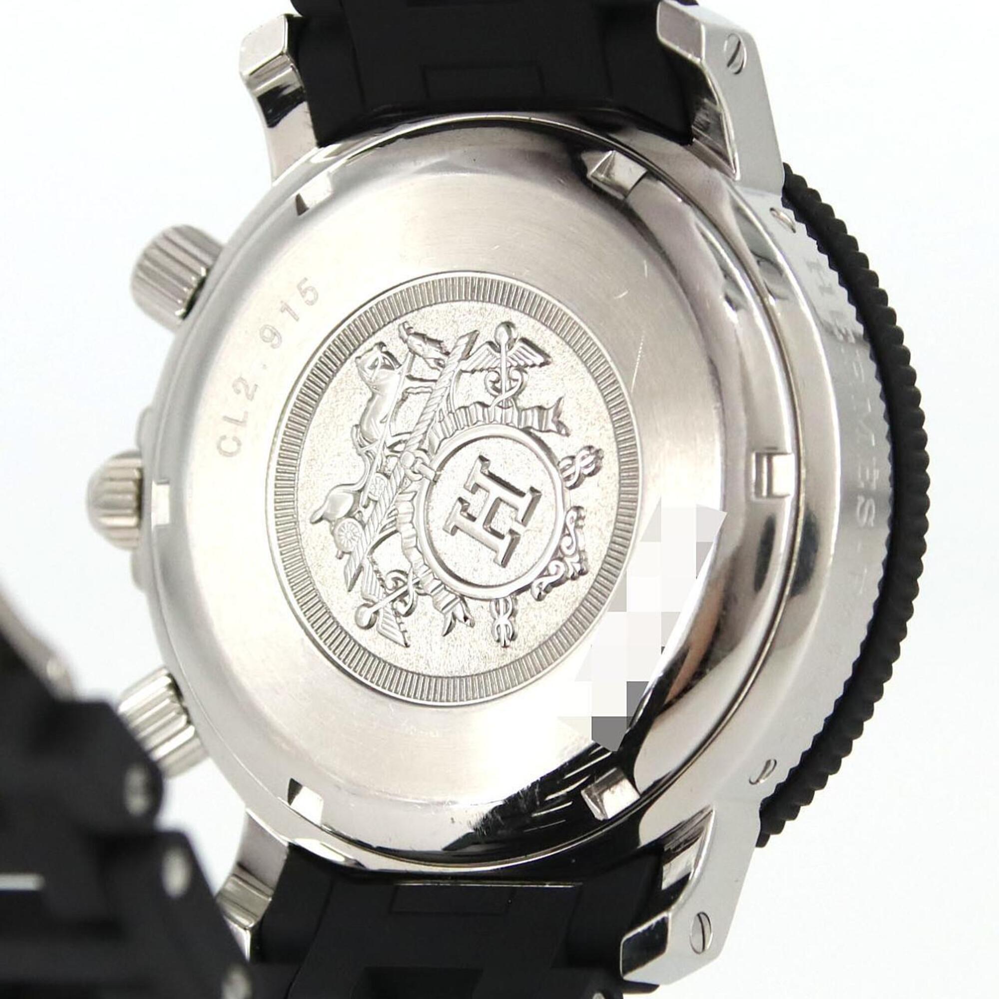Hermes Clipper Diver Chronograph CL2.915 Stainless Steel x Rubber Quartz Watch — Good
