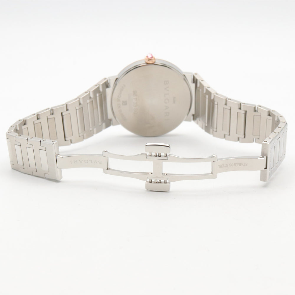 BVLGARI Bulgari 12-Diamond Watch, 18K Pink Gold (PG) Stainless Steel, Women's, Gray Tone, BBP33SG — Very Good