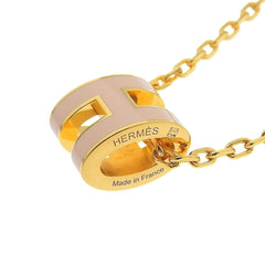 Hermes Mini Pop H Necklace GP Rose Dragee Pink — Like New