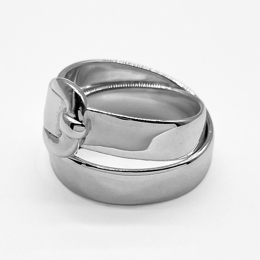 HERMES Double True Ring, SV925 7826, Silver, Women's — Like New