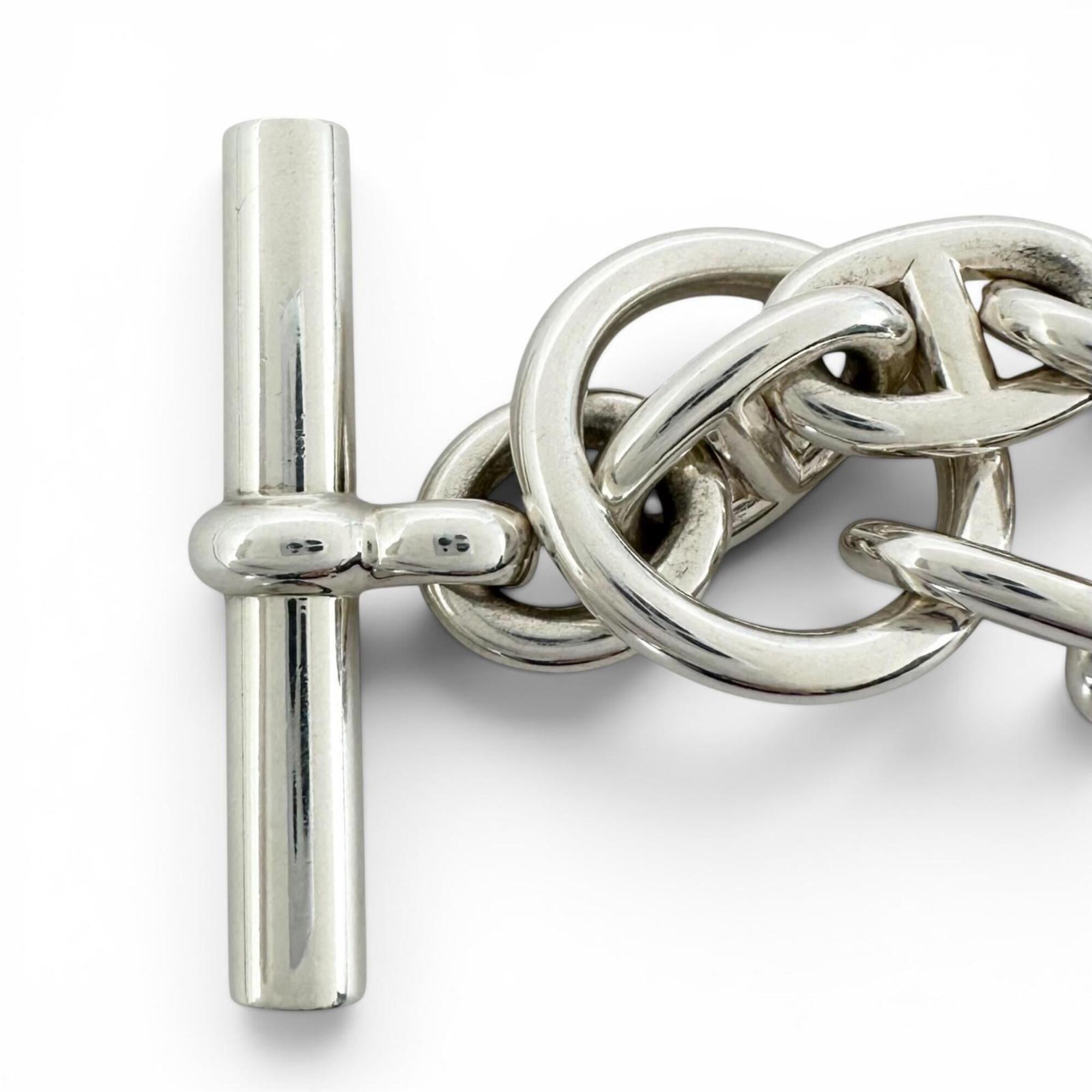 HERMES Chaine d'Ancre PM bracelet, AG925, 15 links, silver, made in France, 2025 model, weight 32.85g, women's — Like New