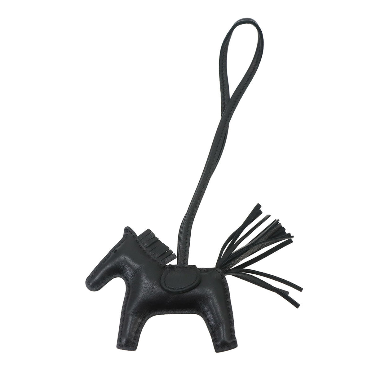 Hermes HERMES So Black Rodeo PM Accessory Bag Charm Agneau Milo Z Stamp — New - Store Return