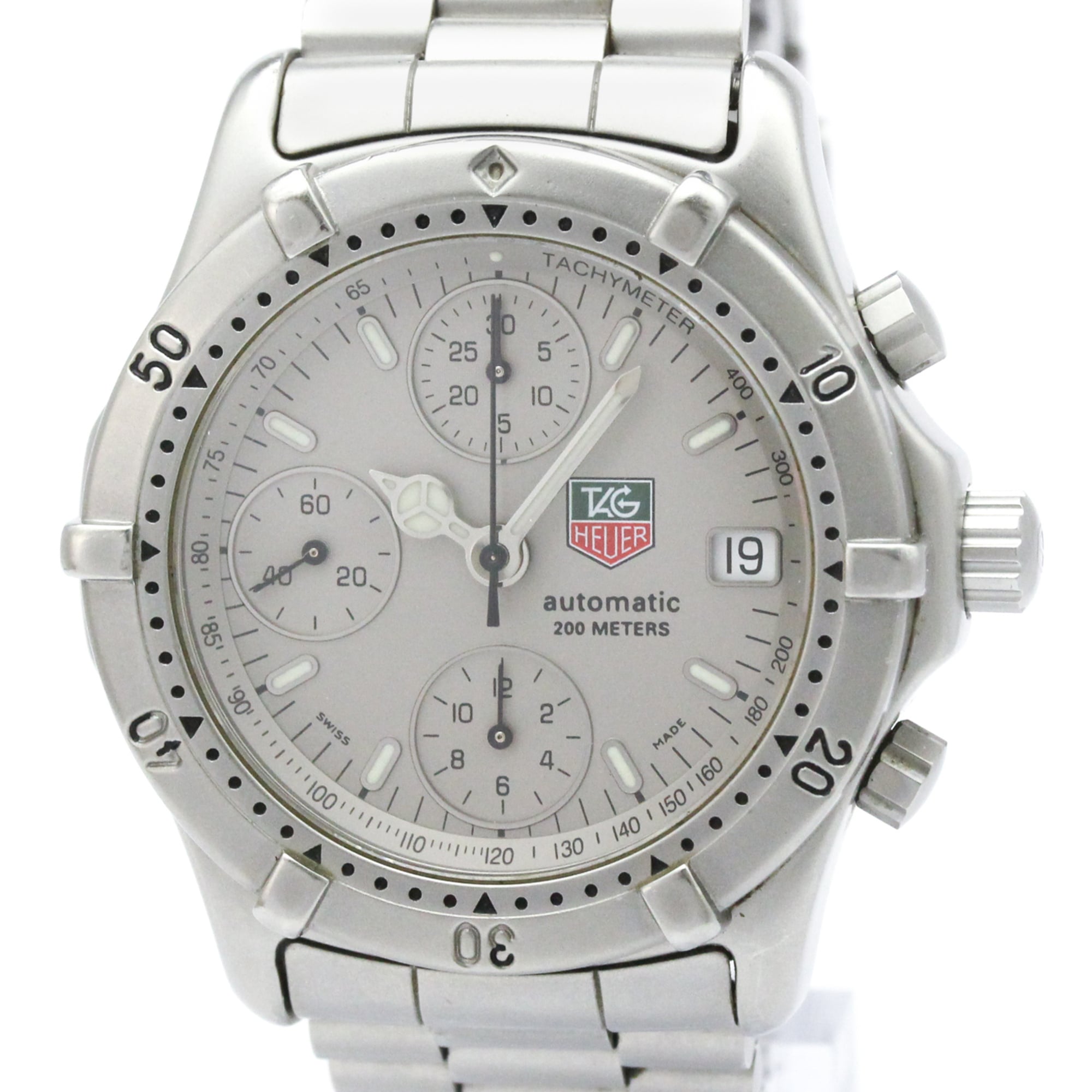 TAG HEUER 2000 Chronograph Stainless Steel Automatic Watch 760.306 — Very Good
