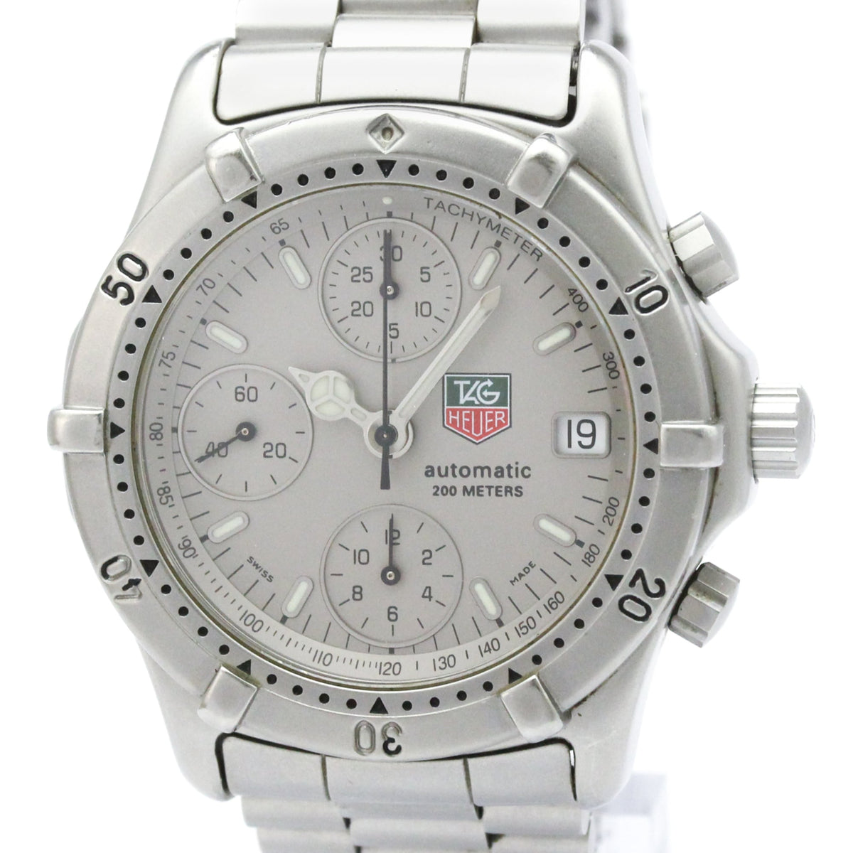 TAG HEUER 2000 Chronograph Stainless Steel Automatic Watch 760.306 — Very Good
