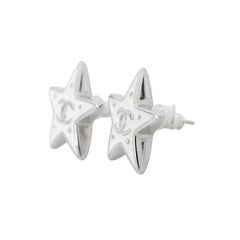 Chanel Cosmo Star Earrings Coco Mark L26 S ABH462 CHANEL Black Women's — Like New