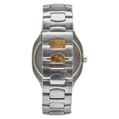 OMEGA Seamaster Polaris Watch Quartz Gold Dial Stainless Steel Yellow Ladies — Good