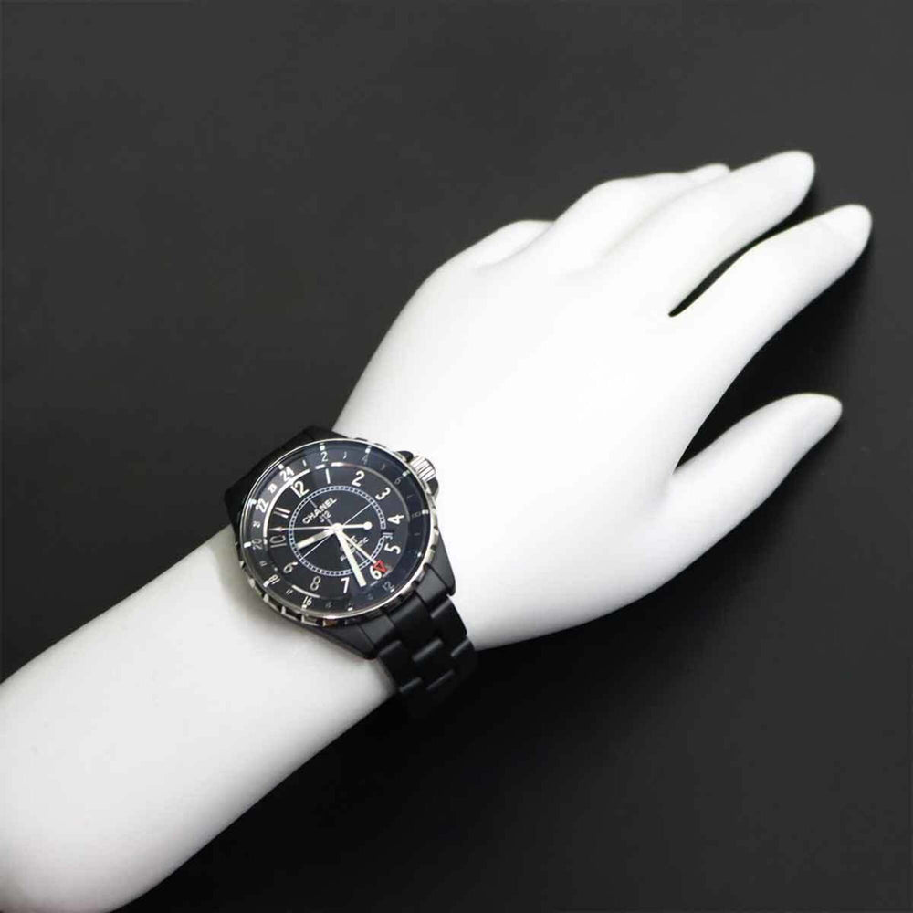 Chanel J12 GMT 41mm H3101 Men's Watch, Date, Matte Black Ceramic, Automatic Movement — Very Good
