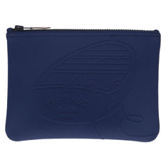 HERMES Neo Bain Thalassa PM Pouch, Marine, Women's — Like New